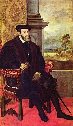 Portrait de Charles V par Tiziano toile d'art 50x70 cm impression haute definition