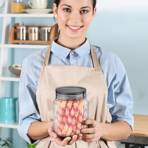 Image of MILTON Olive 1500 Airtight Food Grade Modular Plastic Container | BPA Free, Stackable & Transparent | Wide Mouth with See-Through Lid | Ideal for Cereals, Pulses, Spices, Set of 2, 1500 ml each, Grey