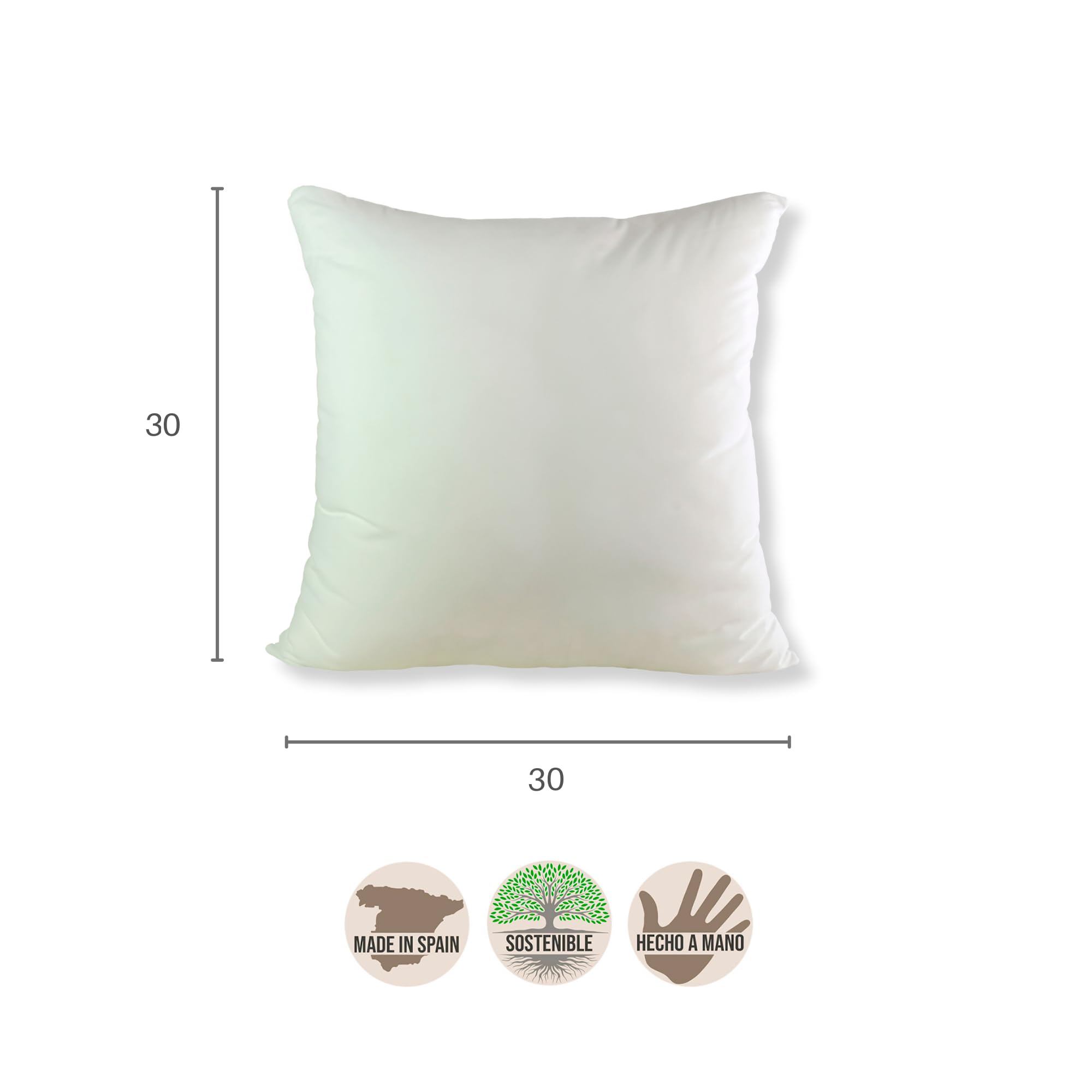 TAPIDECOR | Pack 2 Fundas + 2 Rellenos Cojín | Modelo Liberty Camel | Decoración Hogar | Cojin para Cama, Sofa, Salon | Diseño Moderno y Elegante | Doble Tejido | Bambula y Bordado | Cordón| 30x30cm