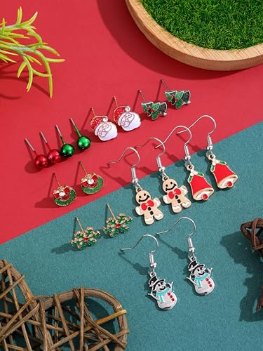 54 Pairs Hypoallergenic Holiday Earrings Set for Girls Women Halloween Christmas Fall Thanksgiving Earrings Valentine's Day St. Patrick’s Day Easter 4th of July Earring2