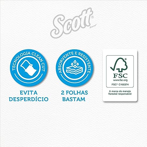 Papel Toalha Interfolhado - Pacote com 250 Folhas, Scott