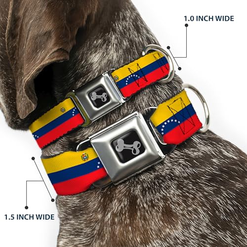 Collier pour chien drapeau Venezuela réglable Buckle-Down solide