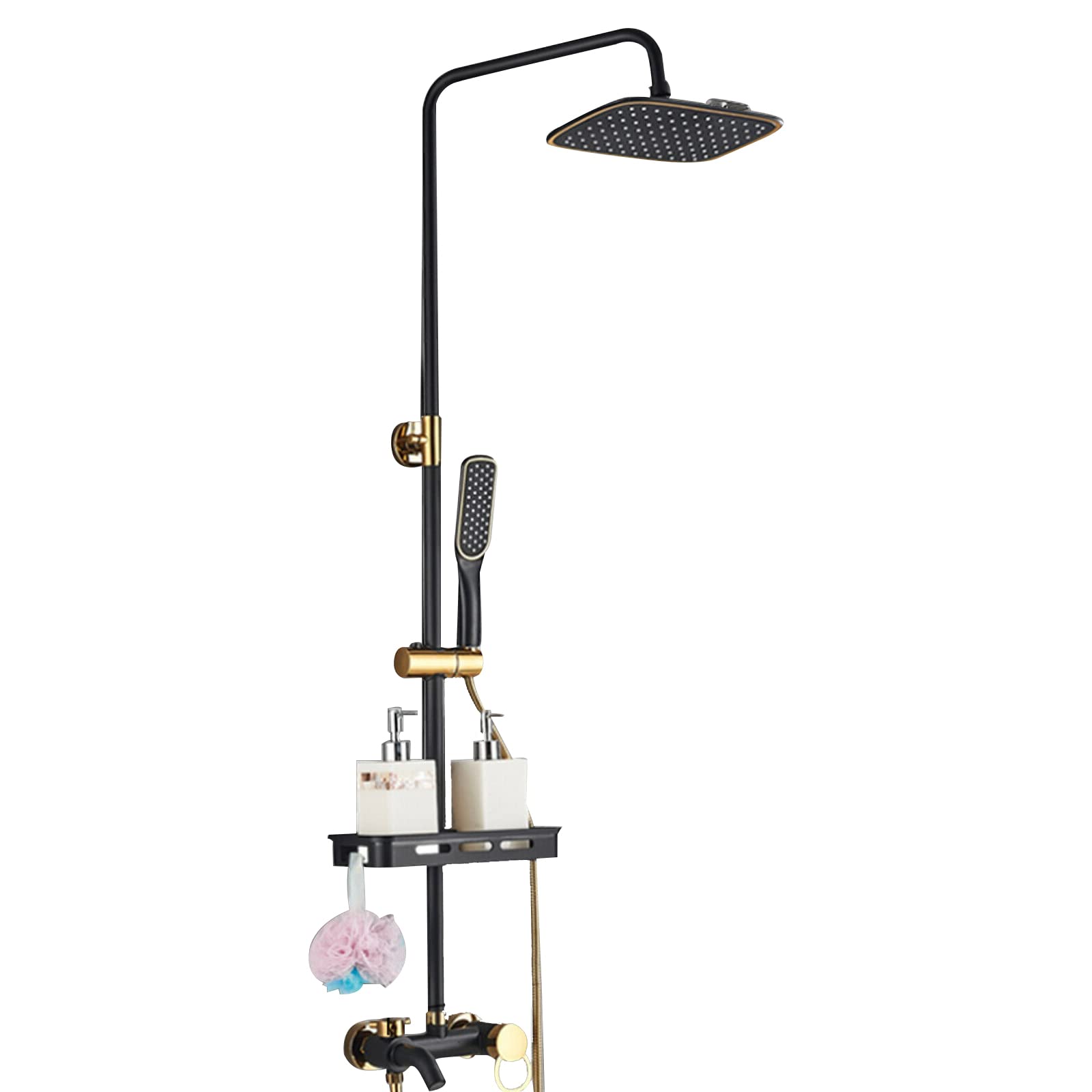 Brauer Thermostatische inbouw regendouche 3-weg omstelling SET 48 | 30 cm douchekop | 3-standen handdouche | koper geborsteld