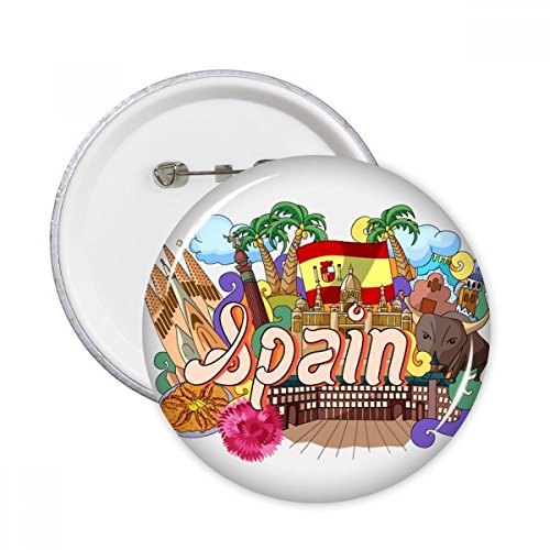 Pins fruits de mer Espagne badge graffiti multicolore XXL vêtement
