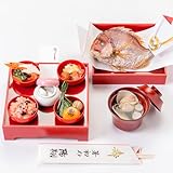 季膳味和／ときぜんみわ お食い初め料理セットミニ膳（みにぜん）冷凍 使い切り食器付き (ミニ朱色（男の子）)