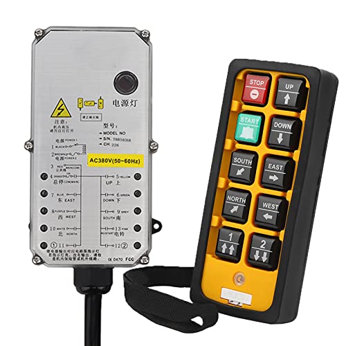 FTVOGUE FTVOGUE Controlador de Elevación de Grúa YU8 Resistente Al Agua y Al Aceite para Grúas Transportadoras Máquinas CNC DC24V 800MHz Grado Industrial Antiinterferencias (plastico 3) (plastico 3)