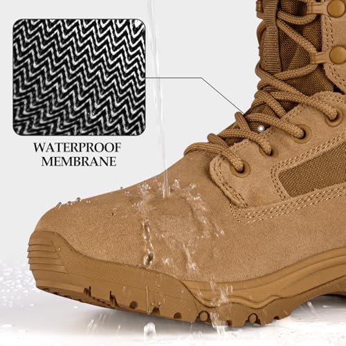 Image of FREE SOLDIER Men's LT Military Tactical 8 inch Daily Work Boots