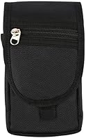 Vista 7 de Dual Cell Phone Holster, Tactical Belt Phone Pouch, Multi-Purpose Cell Phone Holder for Men, Large Smartphone Pouch Waist Bag for Work Hiking