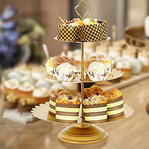 Gold Cake Stand Set Cupcake Holder For Dessert Cake Table Decor #TOP1