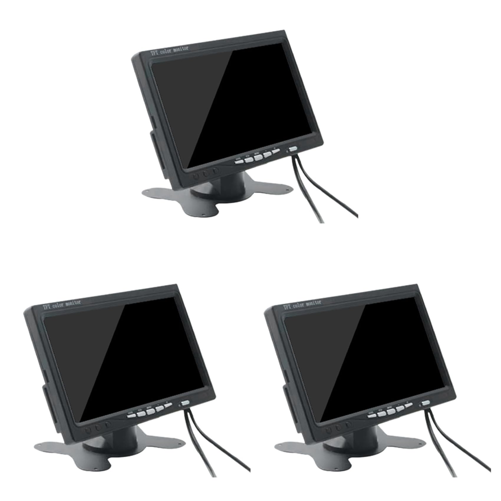 3X TV Monitor HD de 7 Pulgadas 800X480 Pantallas LCD Portátiles para Automóvil En DVD/CMMB Dos Entradas para Camiones Automóviles Pasajeros
