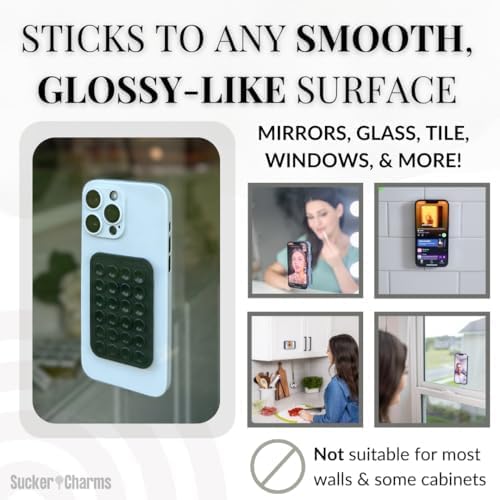 Miniatura 3 de Soporte de teléfono con ventosa extraíble y reutilizable (mora)