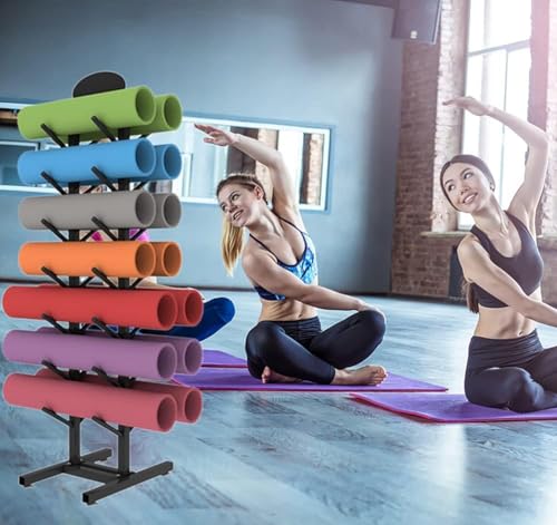Support de rangement tapis de yoga vertical anti-rayures 7 sections - 4
