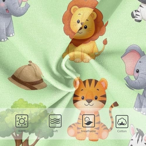Toddler Briefs, Cute Cartoon Safari Animals Cotton Underwear Girls, 2T–8 Years3