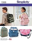 Simplicity 1388 Messenger Bag and Backpack Sewing Patterns, One Size Only