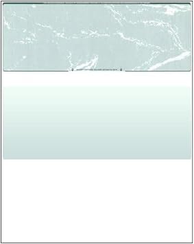 Compuchecks Check on Top Blank Check Paper - 100 Pack, Quick-Books & Laser Printer Compatible - Security Business Checks with Voucher - 8.5" x 11" Green Marble