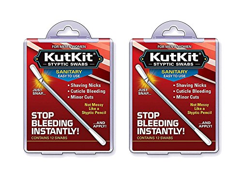 Kutkit Styptic Swabs 12 Per Pack - 2 Packs