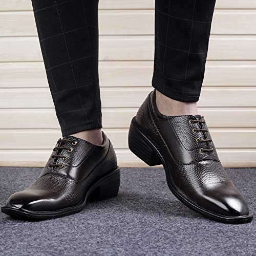 Image of Mens Height Increasing Formal Black, Brown Shoes for Men, Experience a Heightened Confidence Formal Shoes