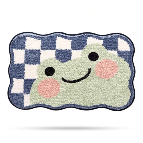 Molesun Frog Bathroom Rug Mat, Extra Soft Absorbent Bath Rug, Non-Slip Comfortable Bath Mat, Animal Carpet for Tub, Shower, Bath Room, Machine Wash Dry, Frog, 16'x24'