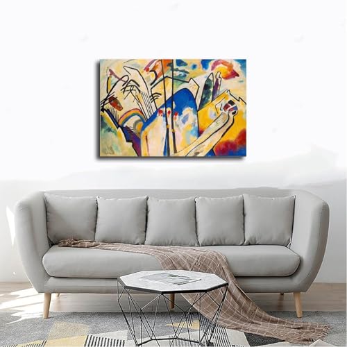 Impression sur toile Kandinsky Composition IV - Tableau mural 40x61 cm