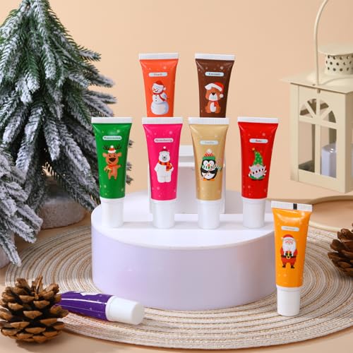 Image of 24 Pcs Christmas Scented Lip Balms Natural Balms Bulk Moisturizing Lip Balm for Dry Cracked Lips Christmas Party Gifts Stocking Stuffers for Women Men Girl Staff Coworkers Teacher