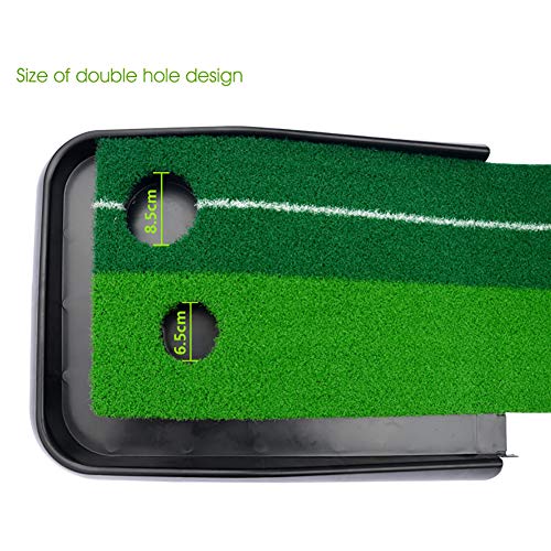 Tapis de putting extra long pour progresser au golf à la maison sans club - 8