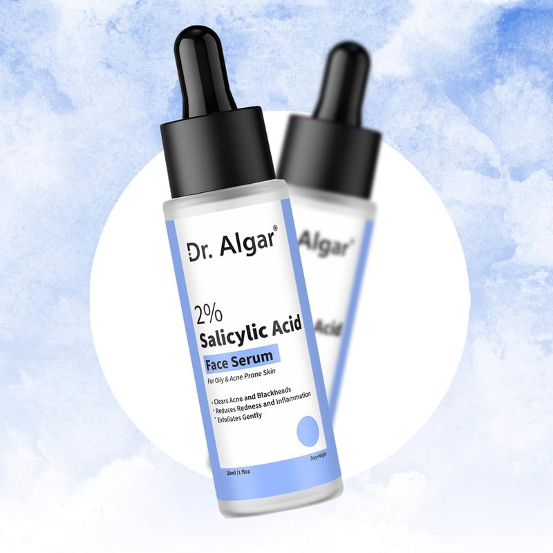 Image of Dr. Algar 2% Salicylic Acid Serum For Acne, Blackheads, Oil control & Open Pores, Serum For Clear Skin for Women & Men