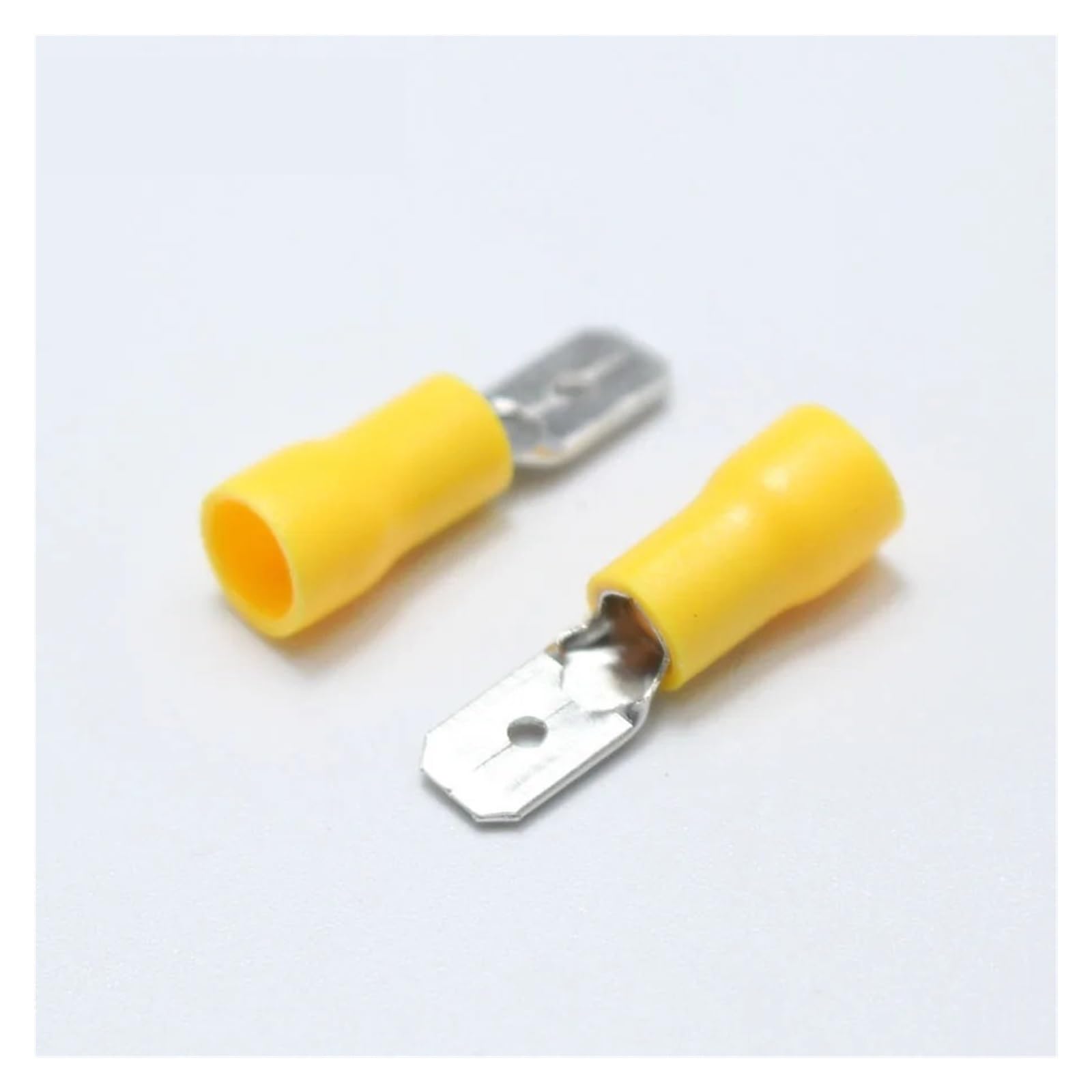 QMKADFQXF 20pcs 6.3mm Crimp Terminal 6.3 Male Pre-insulated Electrical Connectors for 12AWG - 10AWG Wire /4-6mm2 Cable IMax=24A
