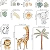 Wondever Jungle Animal Tree Nursery Wall Decal Forest Animal Elephant Giraffe Lion Peel And - View #6