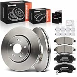 Frankberg Lot de 2 disques de frein ventilés + 4 plaquettes de frein essieu avant compatibles avec CR-V III RE 2.0L-2.4L 2006-2024 CR-V IV RM 1.6L-2.0L 2012-2024 Remplace 45251SWWG01 45022SWWG01