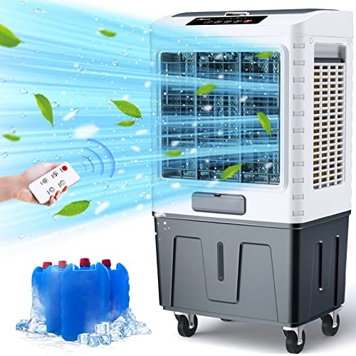 Evaporative Air Cooler ALPACA 3200CFM Swamp Cooler with 11 Gallon Water Tank, 120°Oscillation with Remote, Timer, Honeycomb Pad Cooling, 3 Wind Speeds, 4 Ice Packs for Outdoor Indoor Use Evaporative Air Cooler ALPACA 3200CFM Swamp Cooler with 11 Gallon Water Tank, 120°Oscillation with Remote, Timer, Honeycomb Pad Cooling, 3 Wind Speeds, 4 Ice Packs for Outdoor Indoor Use