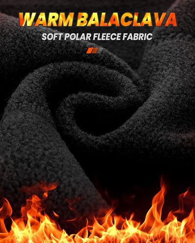 GXCROR Ski Mask Balaclava,Cold Weather Windproof Thermal Winter Face Mask Head Cover Skimask for Men/Women Black - Thumbnail 2