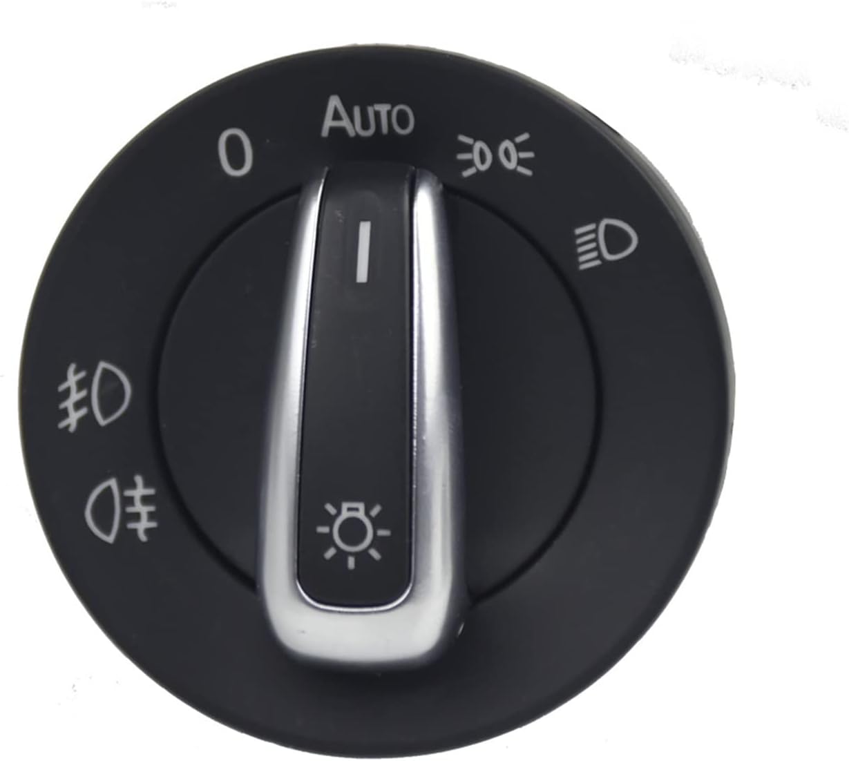 Chrome Headlight Switch+Power Window Master Switch Compatible with VW Golf 5 6 Mk5 6 Compatible with Jetta 5 6 Compatible with Passat B6 Compatible with Touran SEAT 5ND941431B 5ND959855(B)