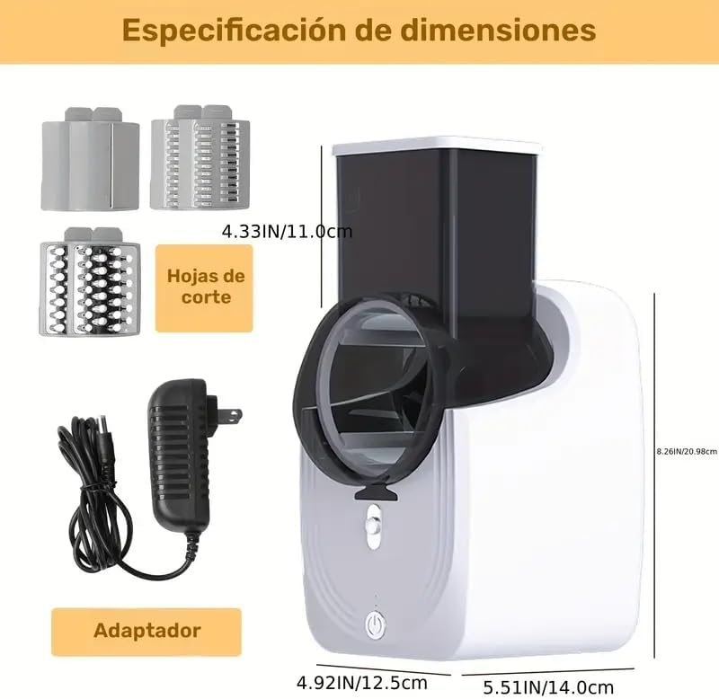 Electric Cheese Grater for Block Cheese,2025 Upgrade Electric Grater for Home Kitchen Use,3 Changeable Blades Salad Shooter Electric Slicer/Shredder for Vegetable Fruit Nuts White