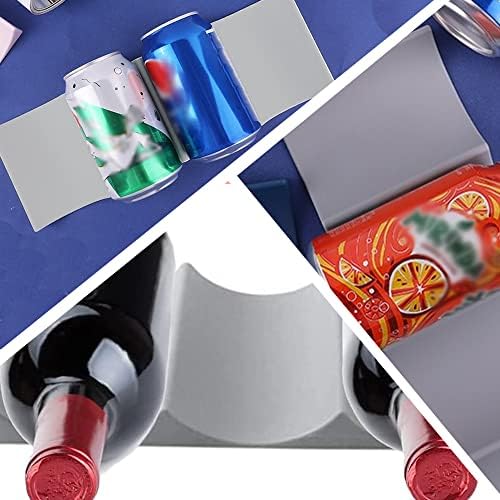 NA Wine Rack Free Standing Milk Bottle Holder Wine Storage Holder for Cabinet, Cupboard. Countertop Fridge Shelf (Grey)