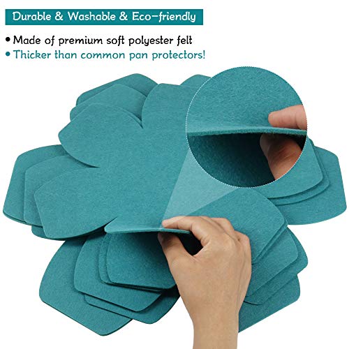 image for BYKITCHEN Pot and Pan Protectors, Set of 12 and 3 Different Sizes, Lar