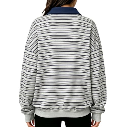 Polo Sweater Women Work Button Lapel Collar Y2K Tennis Sweater Women - image 6