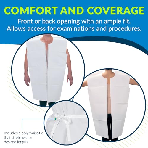 image for TIDI Avalon Standard Gowns, White (Pack of 50) ― Tissue/Poly/Tissue 