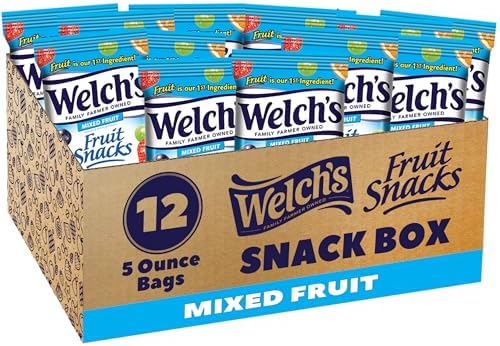 Welch's Welchs Mixed Fruit Fruit Snacks, 5-Ounce (Pack Of 12)