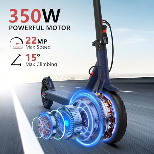 Image of MAXSHOT Electric Scooter for Adults, 8.5 /10 /14 inch Tires, 19 /22Mph, 350W /500W Motor, 21-28 Miles Range, Folding E-Scooter with Dual Suspension,APP Contro