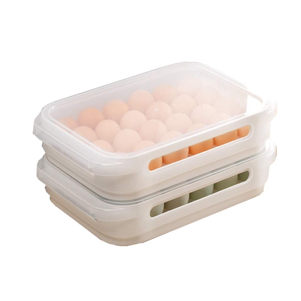 ZHANGXIAO Eierablage, Container Kühlschrank Aufbewahrungskiste Zum 24 Eier (Farbe : 2 Pieces)