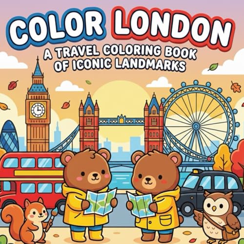 Color London: A Travel Coloring Book of Iconic Landmarks: 40 Famous Tourist Spots to Color, Relax, Explore, or Manifest image 2