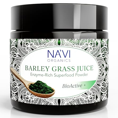 Na'vi Organics Raw Barley Grass Juice Powder - Premium Grade, Organic Certified Powder wholefood Supplement, 100 g