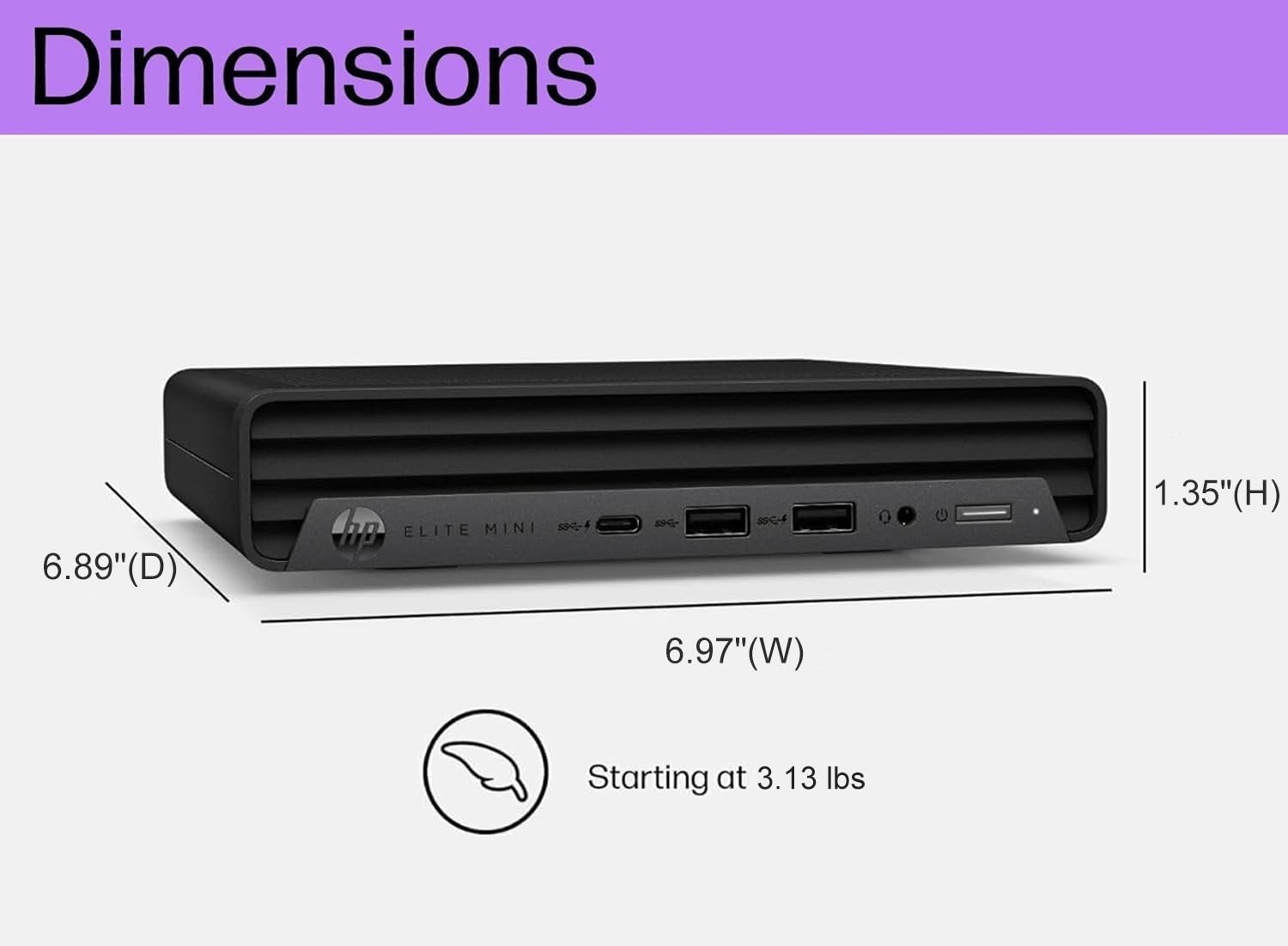 HP Elite Mini 800 G9 MFF Business Desktop Computer, 14th Gen Intel 24-Core i9-14900 up to 5.8GHz, 16GB DDR5 RAM, 1TB PCIe SSD, WiFi 6, RJ-45, DisplayPort, Type-C, HDMI, Windows 11 Pro, Vent-Hear