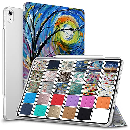 Image of DuraSafe Cases for iPad Mini 6th Gen 2021 8.3 Inch [ Mini 6 ] A2567 A2568 A2569 MK893HN /A MK8E3HN /A Printed Slim Lightweight Protective PC Dual Angle Stand Clear Flip Back Cover - Color Emblem