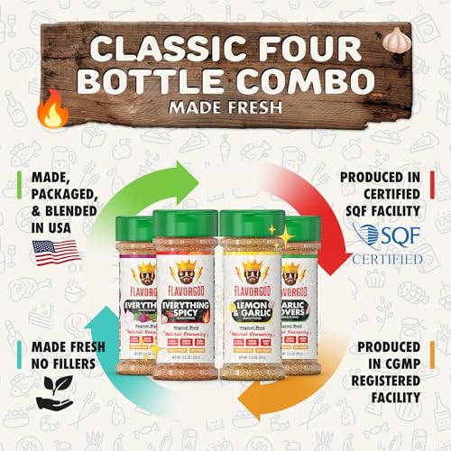 Flavor God COMBOPACK Classic Combo Pack Of 4 Seasoning & Spices thumb #5