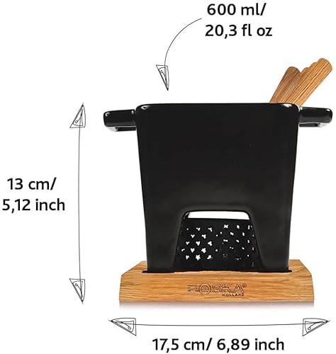 Miniatura 5 de Boska Tealight - Juego de fondue de tapas  Lo mejor para queso o chocolate  Apto para microondas olla caliente de cerámica  Artículos de registro de