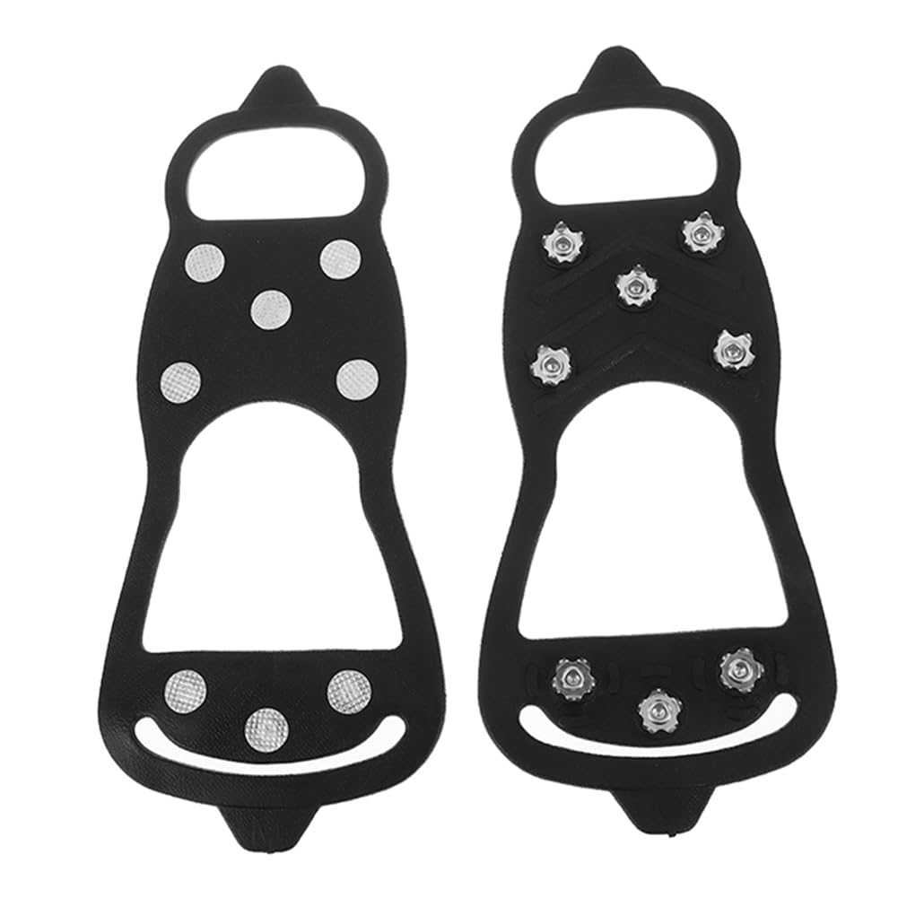 Tassteen 8 Teeth Ice Gripper Spike for Shoes Winter Outdoor Anti-Slip Hiking Mountain Climbing Ice Snow Crampons Anti-Slip Shoe Easy to Use