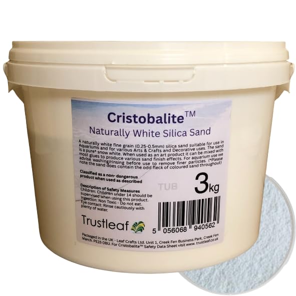 3kg Tub of Decorative White Silica Sand - Art and Crafts, Aquariums