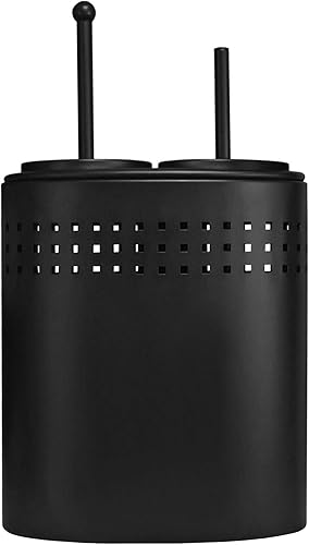 Miniatura 1 de Blue Donuts Juego de cepillo de inodoro y émbolo con soporte accesorios de baño negros modernos émbolo de inodoro y cepillo de inodoro