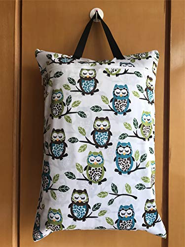 JUTESK Large Hanging Wet/dry Cloth Diaper Pail Bags for Reusable Diapers or Laundry (1pieces) (Black Butterfly) - Image 4